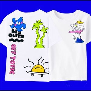 NWT Zara Graphic Tshirt Kids Shirt baby boys girls Toddlers Tee Beach Gift